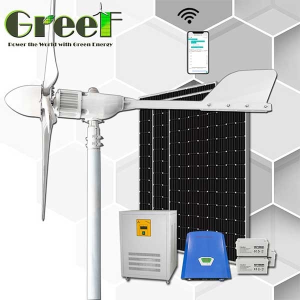 2KW μίνι στρόβιλος γεννητριών αέρα on/Off-πλέγματος ηλιακός υβριδικός για την εγχώρια ηλεκτρική ενέργεια