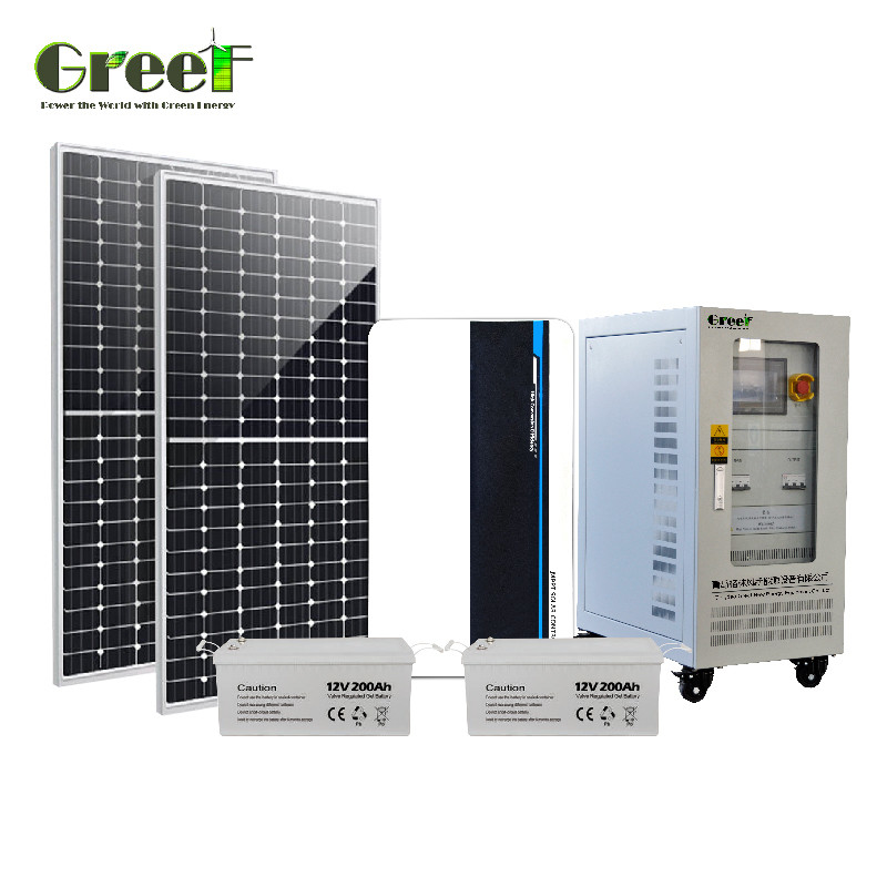 Δύναμη φορτίου 5kW Μικρό σύστημα ηλιακής ενέργειας εκτός δικτύου με PWM ελεγκτή φόρτισης