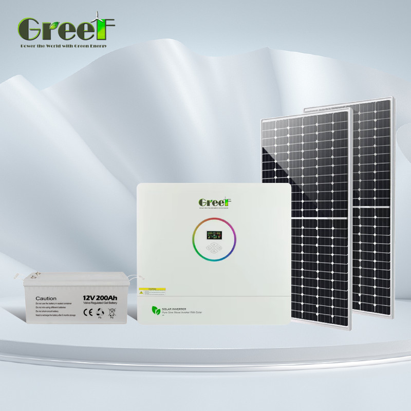 5KW 10kw On Grid Off Grid Ηλιακό σύστημα ενέργειας με μπαταρία αποθήκευσης για οικιακή χρήση