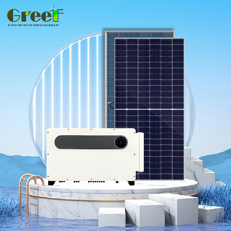 Μονοκρυσταλλικό 1kW-100kW ηλιακό πάνελ Σύστημα Grid Tie με παρακολούθηση για τη μεγιστοποίηση της παραγωγής ενέργειας