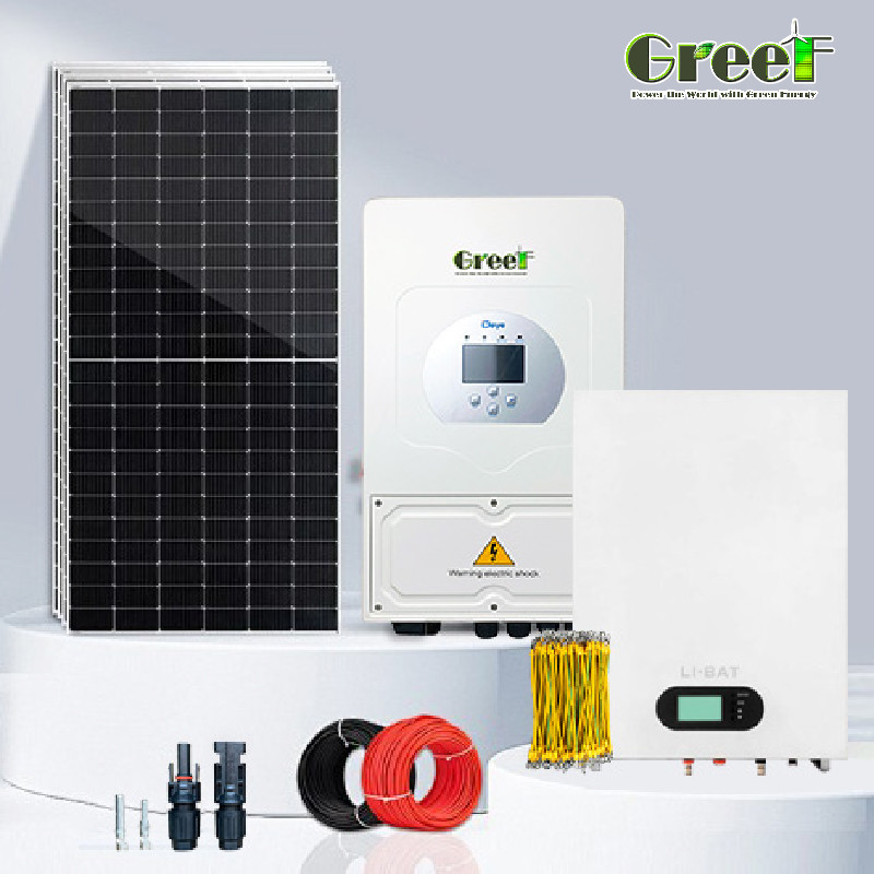 8Kw-10Kw καθαρό υβριδικό ηλιακό σύστημα με κυματισμό sinus με τάση εξόδου 110/220V