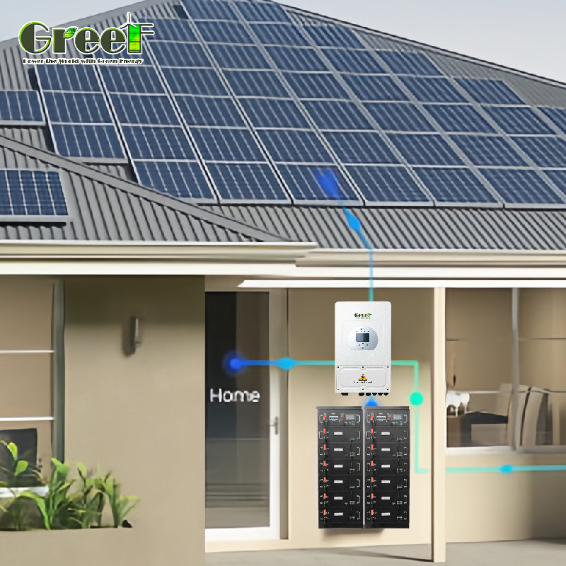 Υβριδικό ηλιακό σύστημα 110/220V με καθαρό μετατροπέα κυμάτων και οθόνη LCD