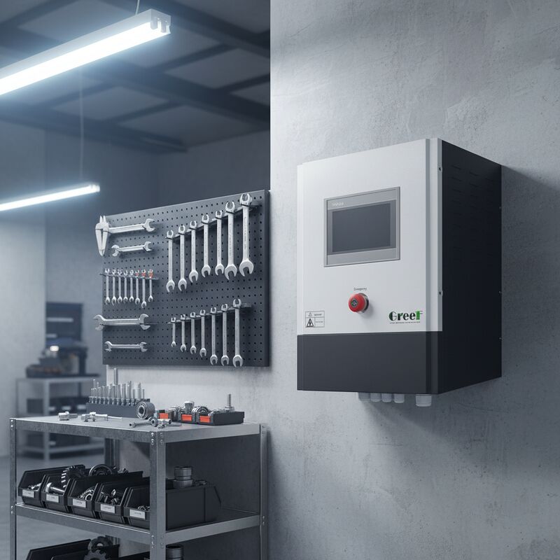 Επαναφορά χειροκίνητης λειτουργίας στον ελεγκτή δικτύου με αναγκαστική ψύξη αέρα και ρυθμιζόμενη έξοδος τροφοδοσίας για αποτελεσματική διαχείριση ενέργειας