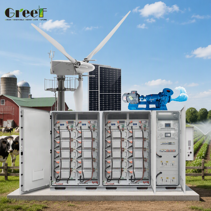 Υβριδικό ηλιακό σύστημα 100-3000kW με ελεγκτή Wind Tracker και 98,3% απόδοση μετατροπέα για υβριδικό ηλιακό σύστημα